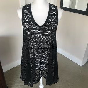 eshe Black Lace Coverup, M